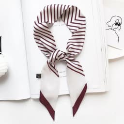 ins small silk scarf simple stripe women's for Women, Kawaii Aesthetic Hairband Style, Daily Office Party Holiday Gift Trendy