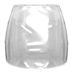 Womens Glossy PU Leather Latex Miniskirt Side Sheer Mesh Front Zipper High Waist Wet Look Bodycon Skirt Rave Party Clubwear