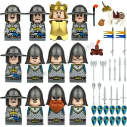 Crusader Knights Roman Warriors Middle Ages Medieval Europe Military Building Blocks Figures Castle Kingdom King Legion Set