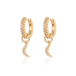 CRMYA Gold Silver Filled Hoop Earring CZ Zircon Heart Higgle Stud Earrings For Women Jewelry Earings Wholesale Aretes De Mujer