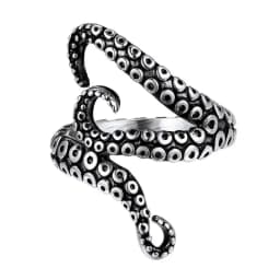 U7 Stainless Steel Big Rings for Man Bird Goat Octopus Shark Serpent Snake Bone Charm Size 7-14 Rock Punk Animal Skull Jewelry