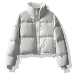 Solid Color Windproof Cropped Puffer Jacket Women Winter Thick Short Coat Warm Coat Fluffy Parka Vintage Tops Women's Clothing