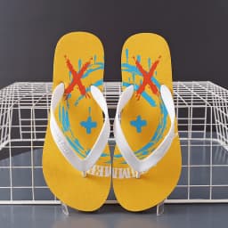 Hawaii Print Slippers Men Flip Flops Beach Sandals Non-Slip Flat Shoes Casual Slipper Indoor House Shoes for Men Outdoor Slides