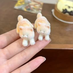 2pcs Cute Playful Kitten Eating Fish Plush Hair Clip Girl Heart Hair Clip Side Ducks Clip Cartoon Fashion Hair Accessories Girl