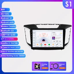 Hizpo 2 Din Android 13 Car Radio For Hyundai Creta ix25 2015-2019 Multimedia Video Player GPS 4G Carplay Auto Stereo Head Unit