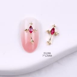 10pcs Nail Art Alloy Rhinestones Decorations Moon Magic Wand Various Shape Nail Charms Jewelry Luxury Shiny Strass Accessories