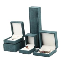 Quality PU Green Velvet Ring Pendant Jewelry Packaging Box Jewelry Storage Box Bracelet Necklace Organizer Gift Box