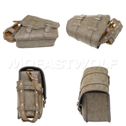 Retro PU Leather Motorcycle Saddlebag Saddle Bags Pouch Storage Case Side Luggage Tank Suitcase Waterproof Motorbike Accessories