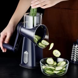 Rotary Vegetable Slicer 5 In 1 Hand Crank Multifunction Rotary Cheese Grater Kitchen Veggie Chopper Food Shredder Meat Grinder