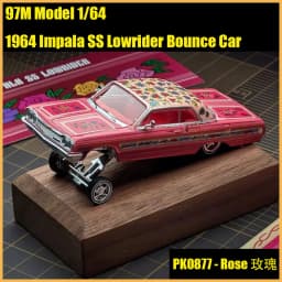 97M Model 1/64 Scale 1964 Impala SS Lowrider Bounce Car Alloy Car Model Classics Adult Souvenir Gift Static Display