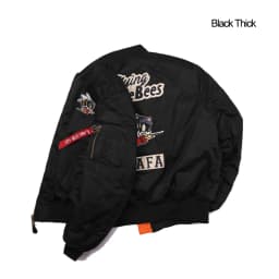 2023 USAFA WW2 Flying Bumble Bees Patch Embroidered Bomber Jacket Men Air Force Pilot Flight Winter Coat Warm Padded Outwear