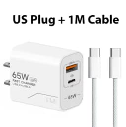 GaN Fast Charging 65W USB Type C Charger EU KR US PD 3.0 Quick Charge Wall For Phone Adapter For iPhone 15 Xiaomi Huawei Samsung