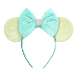 Cute Pink Plush Mouse Ears Headband With Rhinestone Bow Pearl Accents For Party Cosplay DIY Birthday Gift, Kids & Adults