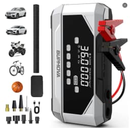 Car Tire Air Compressor, Battery Jump Starter Kit, 1500A Heavy-Duty Portable Emergency Car Jump Starter, 150 PSI Air Compressor, Portable Starter Suitable for ALL Gasoline/10L Diesel Engines,Portable Tire Inflator & Power Bank-Perfect For Road Trips