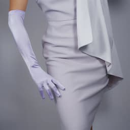 Lavender Satin GLOVES Stretch Silk Elbow 50cm 20" Long Opera Evening Halloween Cosplay Costume Wedding Bridal Fashion Glove