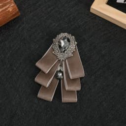 Handmade Bow Tie Men's Luxury Solid Korean Ribbon Diamond Velvet Groom Wedding Elegant Trendy Ribbon Party Retro Blue Bowtie