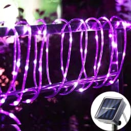Solar Rope Lights Solar LED Light Path Deck Outdoor Garden Solar String Lights Waterproof Outdoor Lighting Strips 8 Light Modes