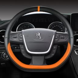 For Peugeot 508 2011 2012-2017 2018 508 SW 2011-2018 Car Steering Wheel Cover Microfiber Leather D Shape Auto Accessories