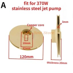 JET Type Jet Pump Plastic Impeller for Stainless Steel Jet Pump Engineering Plastics PPO High Temperature Resistance Fitting