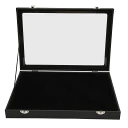 jewelry box Pin Display Case Transparent Dustproof Pin Shadow Box for Military Medal Jewelry Pin Badge Collection Black
