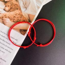 Red Black Cord Bracelet for Men String Adjustable Unisex Adult Waterproof Nylon Hand Bracelet Good Lucky Charm Jewelry