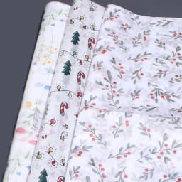 10Sheets Christmas Holly Berry Pattern Gift Wrapping Tissue Paper For Christmas Gift Flower Bouquet Jewelry Packaging Decoration