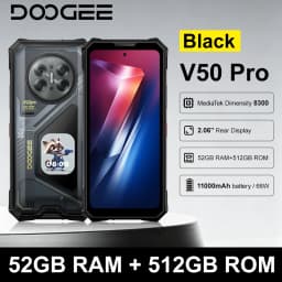 Global version DOOGEE V50 Pro Rugged Smartphone 5G 6.78" FHD+ Display 120Hz 52GB+1TB 11000mAh 200MP NFC Android 16 Mobile Phone