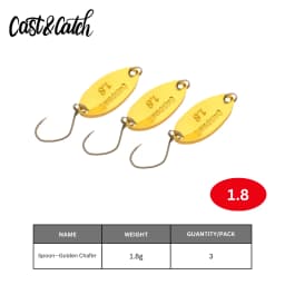 CAST&CATCH Golden Chafer/Golden Beetle Hard Baits-Metal Cast Jig Spoon: Durable Copper Water Drop Trout-Specific Fishing Lure