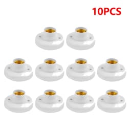 1-10PCS E27 Screw Cap Socket White Ceiling Light Lamp Bulb Fixing Base Stand Light Bulb Holder Spiral LED Bulb Base