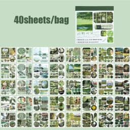 Mr Paper 40pcs/bag Crossroads Wind Series Landscape Theme Sticker Book Handbook Material Decoration DIY Phone Case Calendar