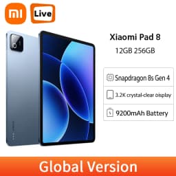 Xiaomi Pad 8 3.2K 144Hz 3200×2136 Display Snapdragon 8s Gen 4 Tablet Wi-Fi 7 Capability 9200mAh Battery 45W Turbo Charging