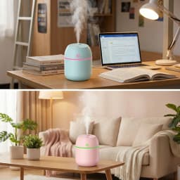 220ML Air Humidifier Cool Mist Aroma Diffuser LED Night Light Power-Off Protect USB Humidificador For Home Office
