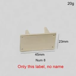 50-100PCS Laser YOUR NAME 45*13MM Metal Label Long Rectangle Purses Label Tags Metal Logo For DIY Handbag Bags Metal Labels