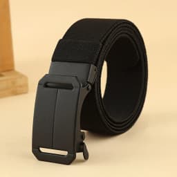 New Automatic Buckle Belt, Canvas Tactical Workwear Casual Outdoor Military Training Pants Belt For Men