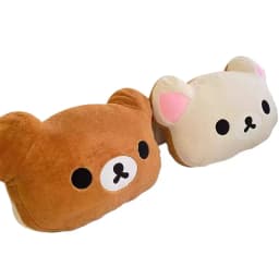 Rilakkuma Bear Plush Pillow Dual Sided Large Soft Bedside Cushion Nap Pillow Dormitory Stuffed Doll Gifts For Girlfriend