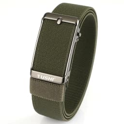TUSHI New Elastic Belt For Men Automatic buckle Alloy Quick Release Strong Outdoor Casual Belt Tight Nylon Stretch Waistband