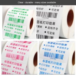 2 Rolls Small Roll Color Wax Resin Ribbon 110mm Width for Thermal Transfer Printer Sticker Matte Silver PET PP Gold Label