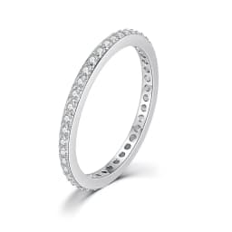 Delicate Thin Microscope Finger Dainty Rings For Women Female Promise Engagement Women's Ring Silver Color Zircon Jewelry R638