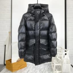 New Winter Mens Thicken Warm Medium Long Hooded Down Coat Stand Collar Zipper Fashion Casual Jacket Male High Street Overcoat