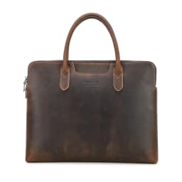 CONTACT'S Genuine Leather Men Business Bag Leather Briefcase Tote Laptop Bags High Quality Men's Bag Handbag for 14.2" Macbook