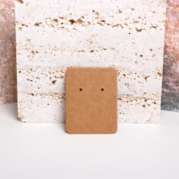 50PCS 4.5x3.5cm White Brown Black Vertical Display Cards For Jewelry Stud Earrings Cardboard Small Business Packaging Supplies
