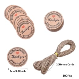 Kraft Paper Tags With Strings Handmade With Hang Garment Tags For Jewelry Crafts Price Candy/Gift/Cookies Display Label Card