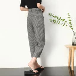 Checkered Cropped Pants For Women's 2026 Summer New Korean High Waisted Loose Drape Wide Leg Harlan Casual Pants