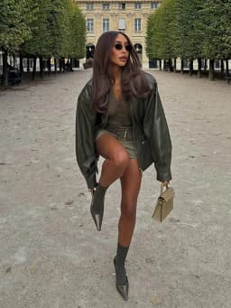 2025 Winter Fall Chic Faux Leather Jacket Women Cinch Waist Full Sleeve Zipper Pocket Overcoat Cool Lady Party High Street Wear