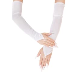 Elastic Thin Mesh Transparent Long Sexy Lace Gloves Summer Hook Finger Sunscreen Arm Sleeve Women Outdoor Driving Mittens