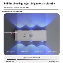 Wall-Mounted LED Sensor Light with Motion Detector & USBCharging Dimmable Night Light RGB or 3Colors for Entryway Bedside Stairs