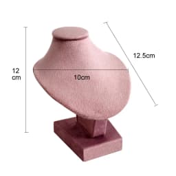 New Solid Wood Pink Velvet Jewelry Display Stand Ring Earrings Bracelet Necklace Watch Pendant Storage Display Stand