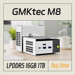 GMKtec M8 Mini PC AMD Ryzen 5Pro 6650H NUCBOX Win11 Pro LPDDR5 6400MT/s 16GB 500GB/1TB AMD Radeon 660M Oculink Wifi 6E BT5.2