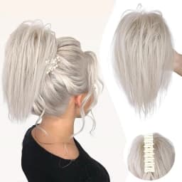 Pinch style messy chicken coop head wig ponytail bun bun bun head straight ponytail