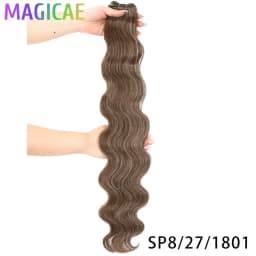 Magicae 30Inch 200g/Pc Chocolate Ombre Brown Orange Blond P27/613 Bio Body Wave Grey High Temperature Synthetic Hair Extension
